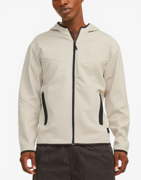 'JACK&JONES Sweat Zip Hoodie Beige