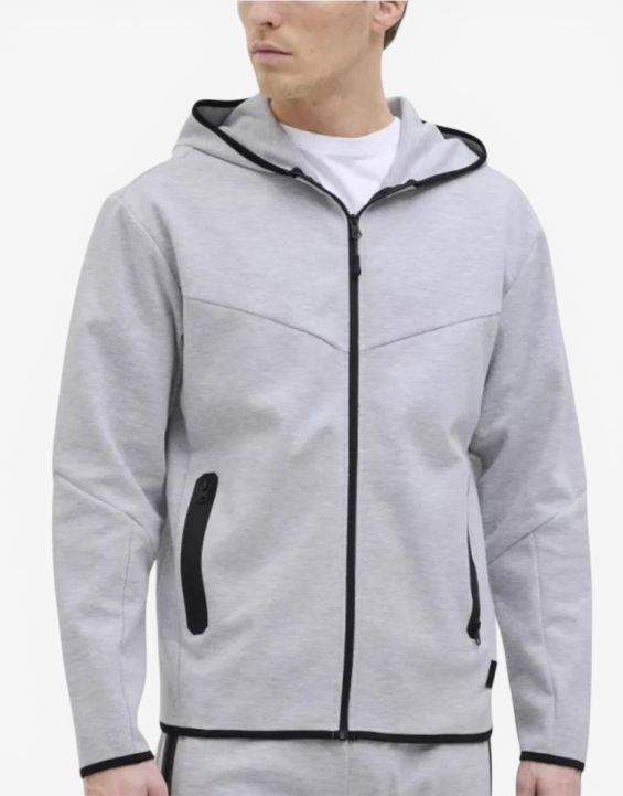 'JACK&JONES Sweat Zip Hoodie Grey