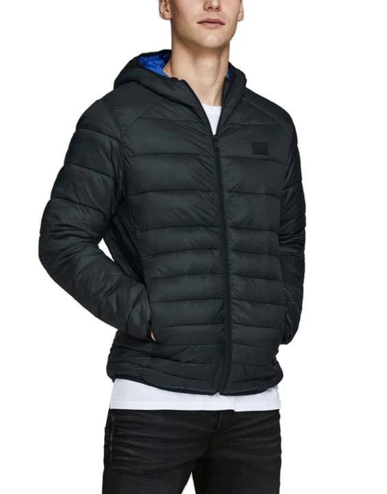'JACK&JONES Hooded Puffer Jacket Black