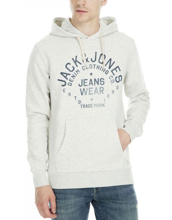 'JACK&JONES Logo Hoodie White