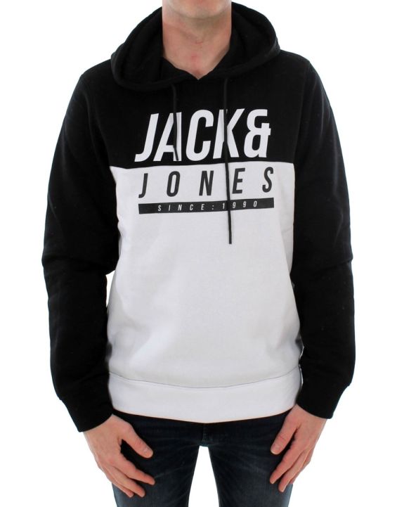 'JACK&JONES Sweat Block Hoodie Black
