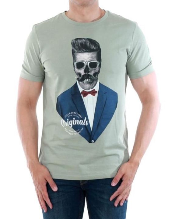 'JACK&JONES Funny Skull Tee Green
