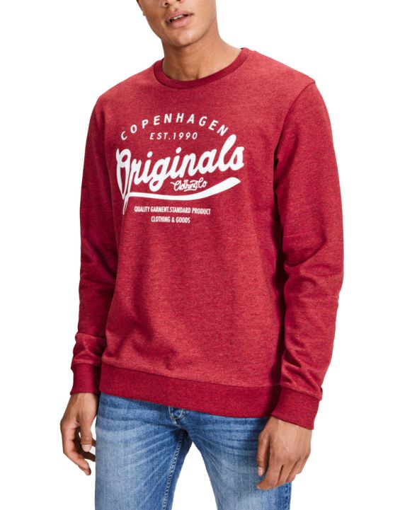 'JACK&JONES Classic Sweatshirt Red