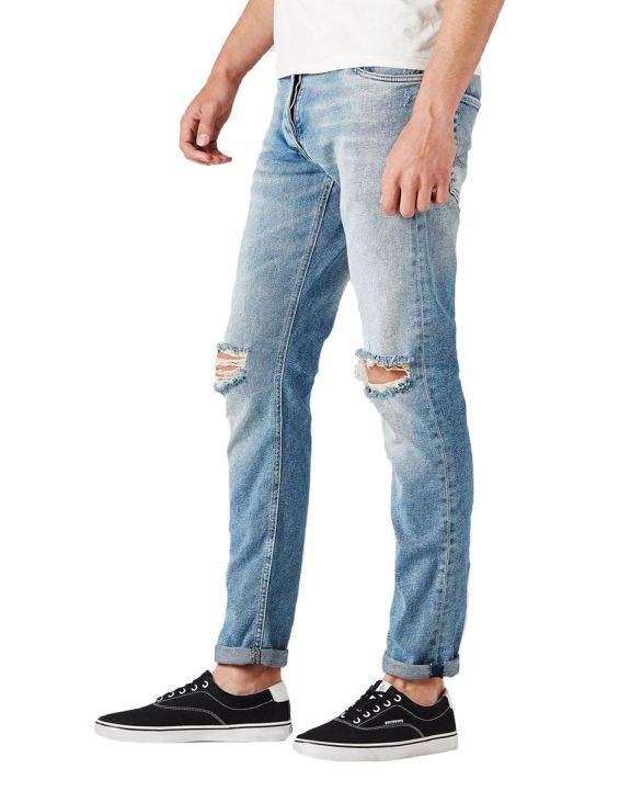 'JACK&JONES Glenn Slim Fit Mid Wash Jeans