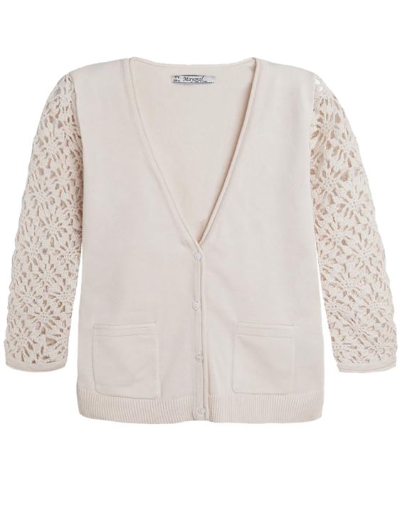 'MAYORAL Knit Cardigan White
