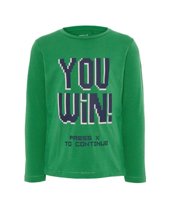 'NAME IT Cool Printed Long Sleeved Blouse Green