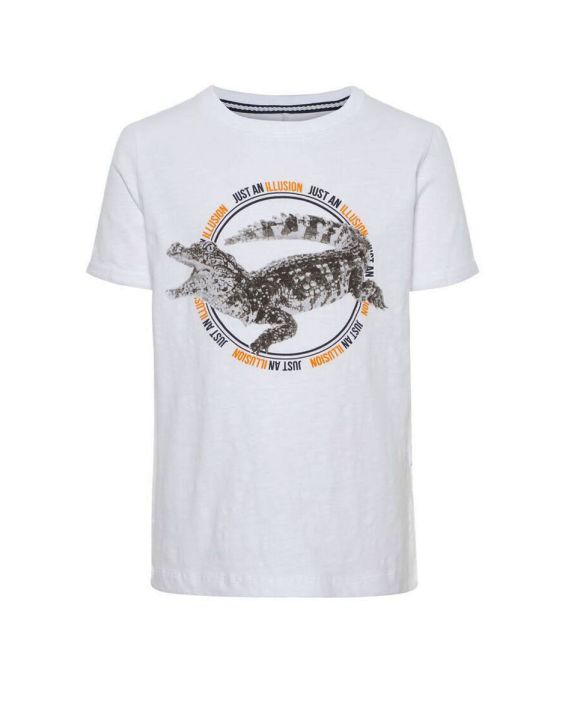 'NAME IT Crocodile Tee White
