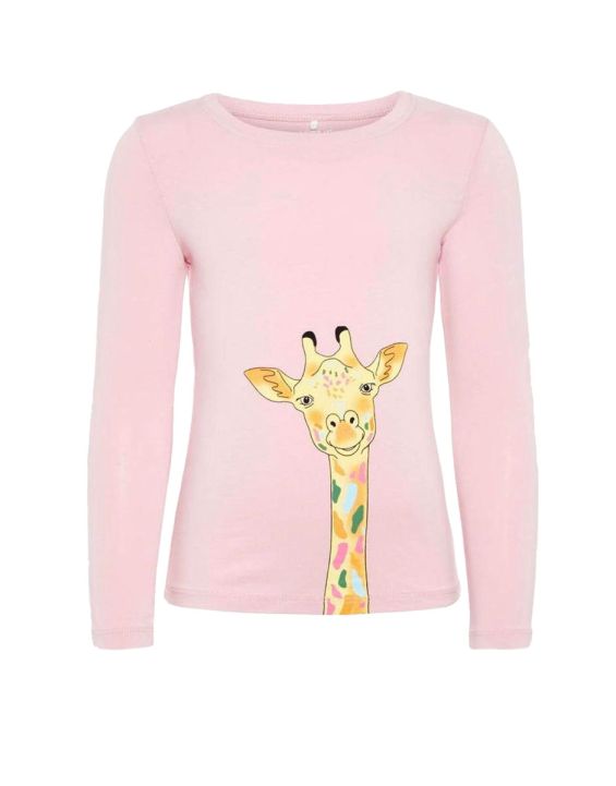 'NAME IT Giraffe Long Sleeved Blouse Pink