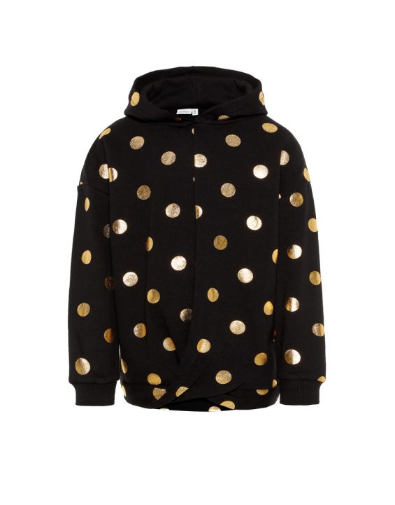 'NAME IT Gold Dotted Sweatshirt Black