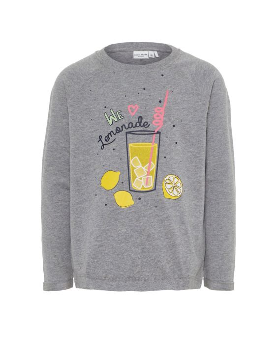 'NAME IT Lemonade Long Sleeved Blouse Grey