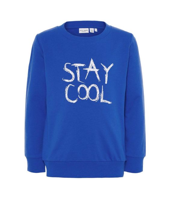 'NAME IT Letter Printed Long Sleeved Blouse Blue