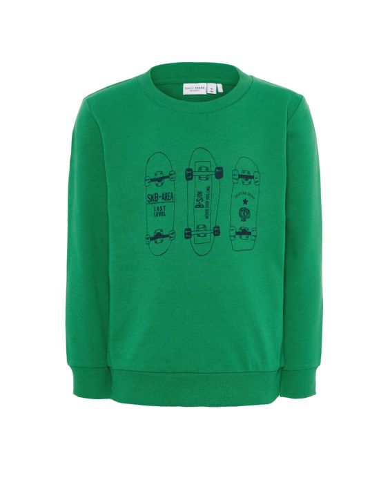 'NAME IT Letter Printed Long Sleeved Blouse Green