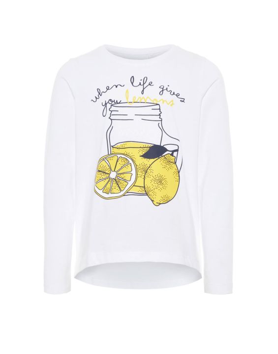 'NAME IT Loose Fit Long Sleeved Blouse White