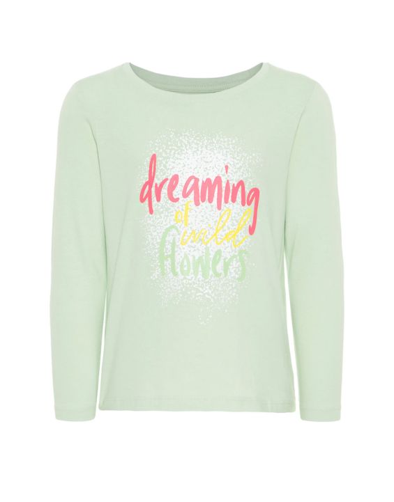 'NAME IT Mini Loose Fit Long Sleeved Blouse Green