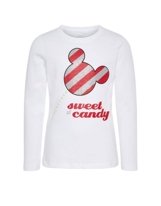 'NAME IT Minnie Mouse Long Sleeved Blouse White