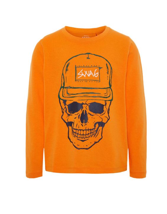 'NAME IT Printed Loose Fit Blouse Orange