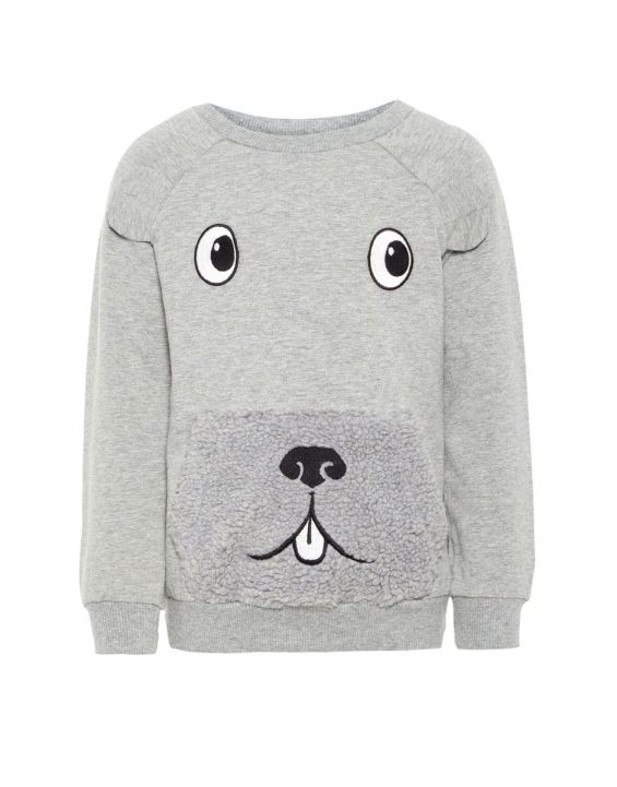 'NAME IT Teddy Sweatshirt Grey