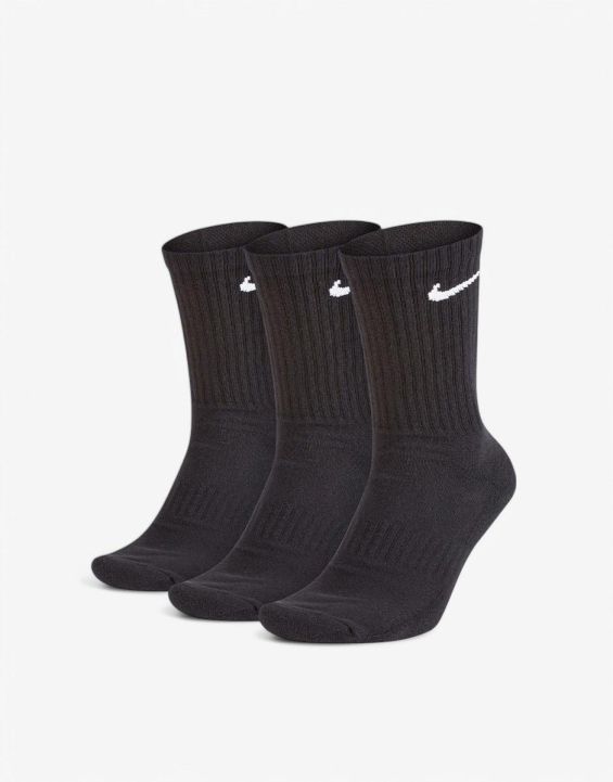 'NIKE 3-Packs Cushioned Crew Socks Black 'NIKE 3-Packs Cushioned Crew Socks Black