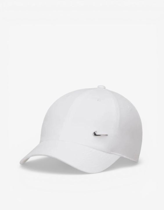 'NIKE Dri-Fit Club Metal-Logo Cap White