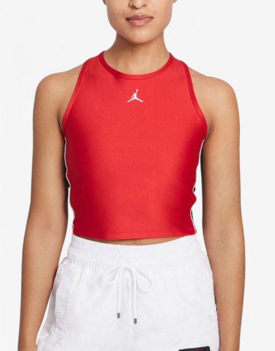 'NIKE Jordan Essential Cropped Tank Top Red 'NIKE Jordan Essential Cropped Tank Top Red