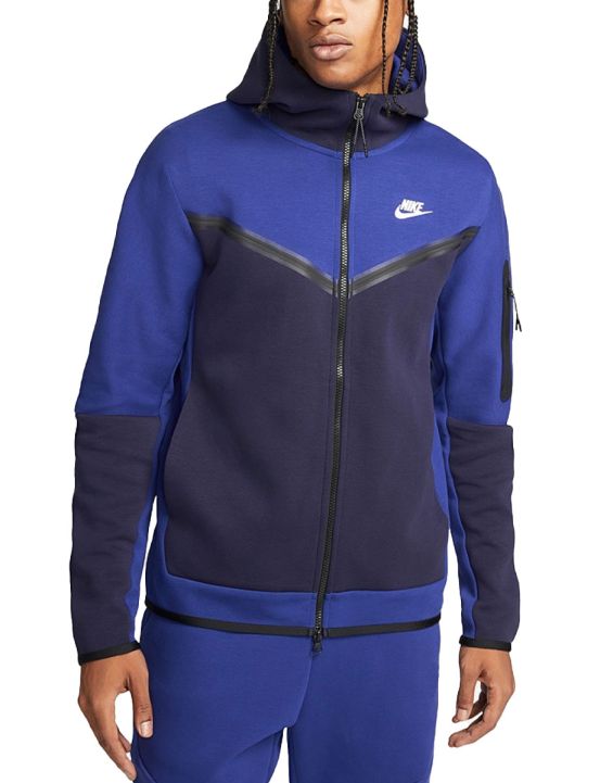 'NIKE Sportswear Tech Fleece Full Zip Hoodie Blue