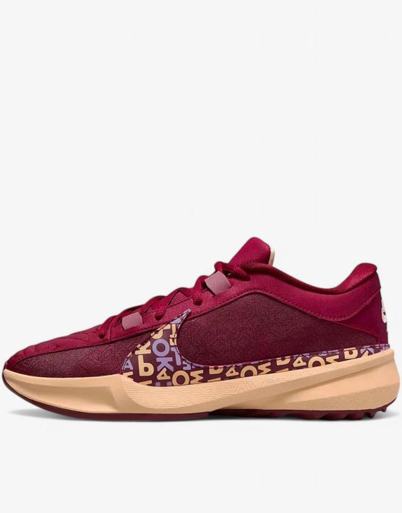 'NIKE x Giannis Zoom Freak 5 Alphabet Bros Basketball Shoes Burgundy 'NIKE x Giannis Zoom Freak 5 Alphabet Bros Basketball Shoes Burgundy