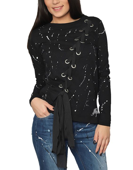 'NEGATIVE Elena Blouse Black