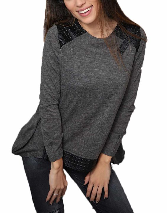 'NEGATIVE Hana Blouse Grey