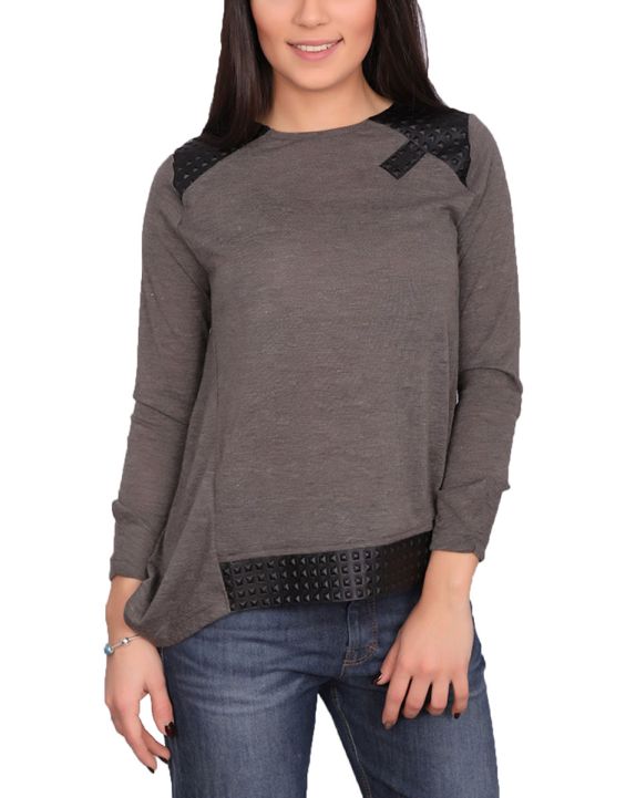 'NEGATIVE Hana Blouse Grey