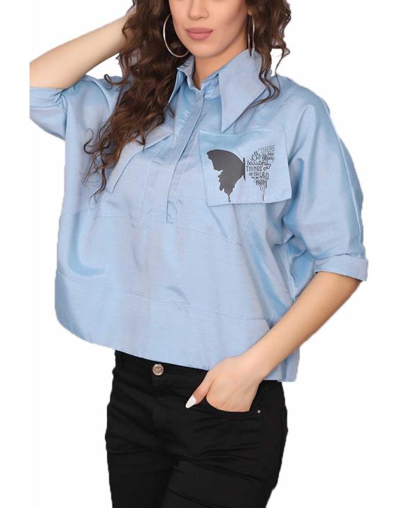 'NEGATIVE Gorika Shirt Blue