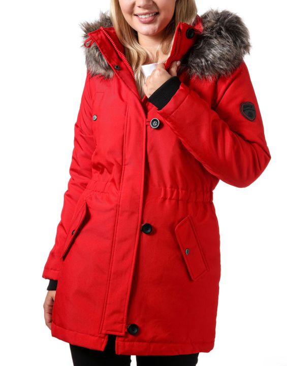 'ONLY Classic Parka Coat Berry
