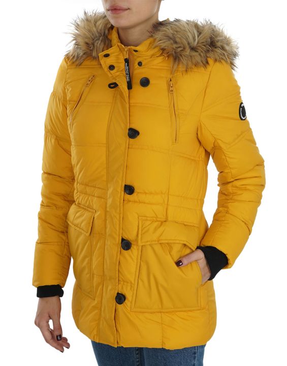 'ONLY Quilted Coat Yellow