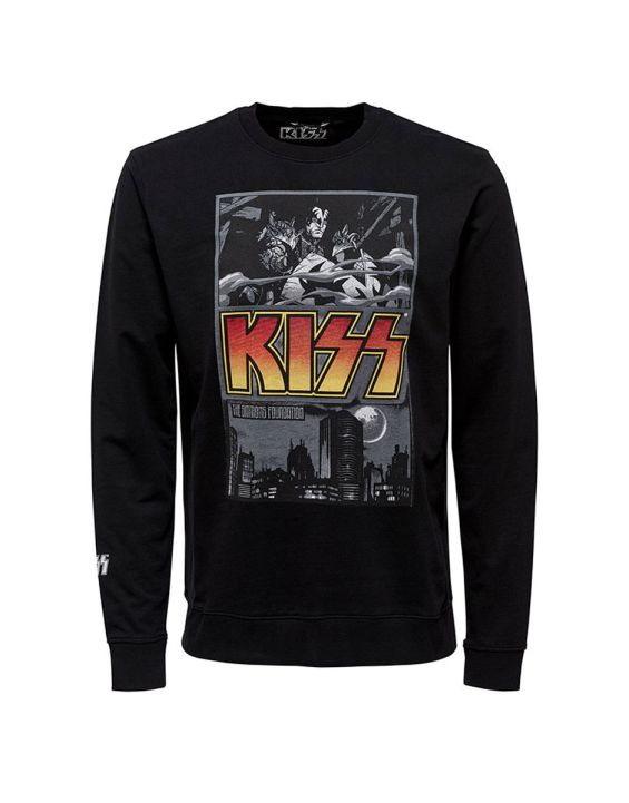 'ONLY&SONS Kiss Printed Sweatshirt Black