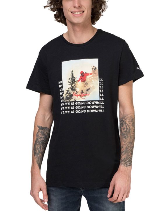 'PEPE JEANS David Tee Black