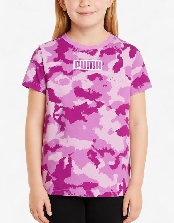 'PUMA Alpha All Over Print Tee Pink