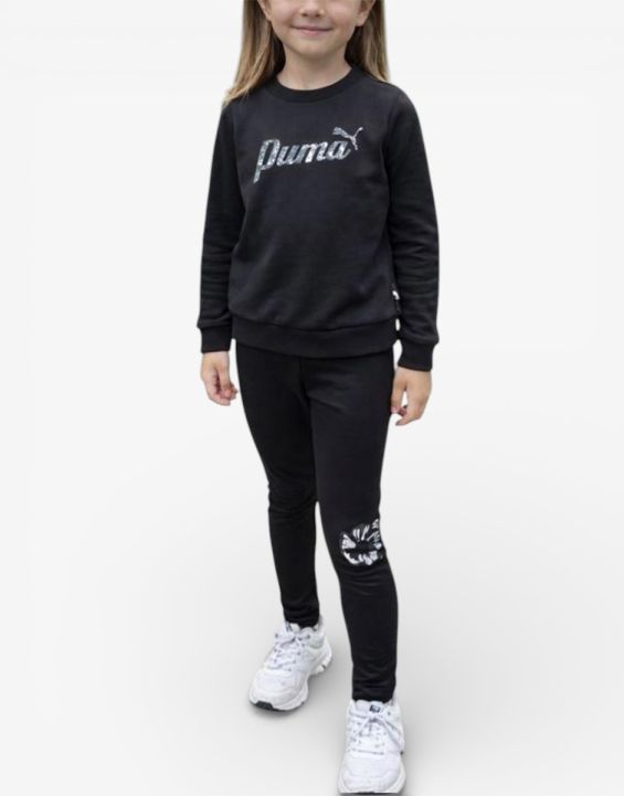 'PUMA Class Act Crew And Leggings Fleece Set Black