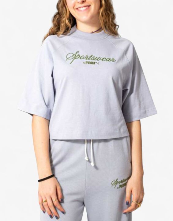 'PUMA Classic Oversized Tee Grey 'PUMA Classic Oversized Tee Grey