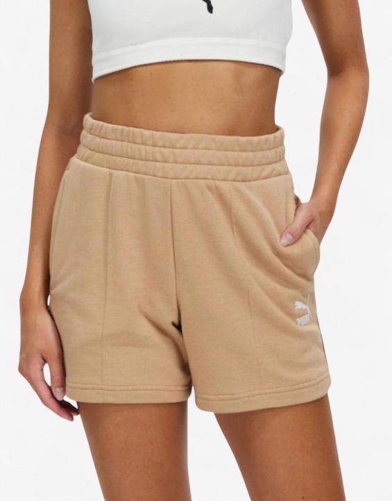 'PUMA Classics Pintuck Shorts Brown