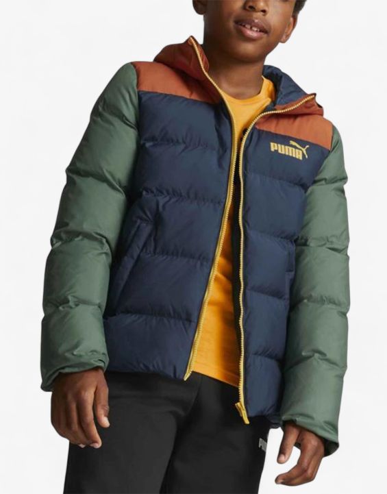'PUMA Colorblock Hooded Jacket Blue/Green 