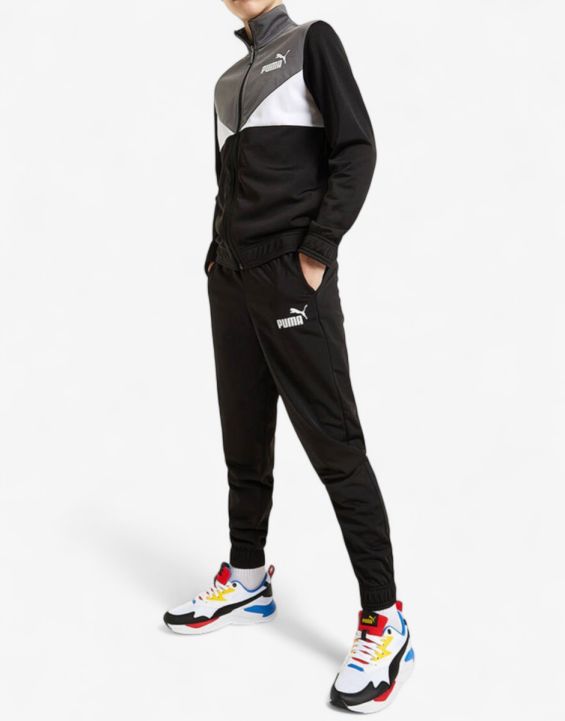 'PUMA Colorblock Poly Suit Black/Grey