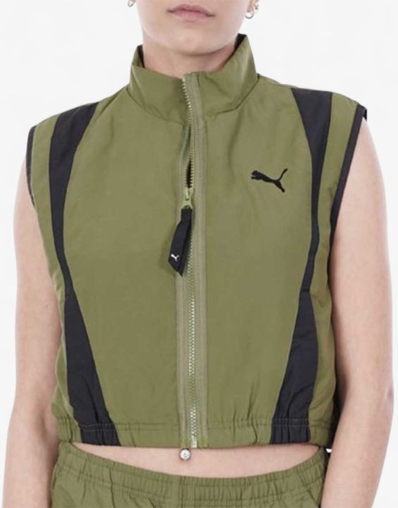 'PUMA Dare To Woven Vest Green 'PUMA Dare To Woven Vest Green