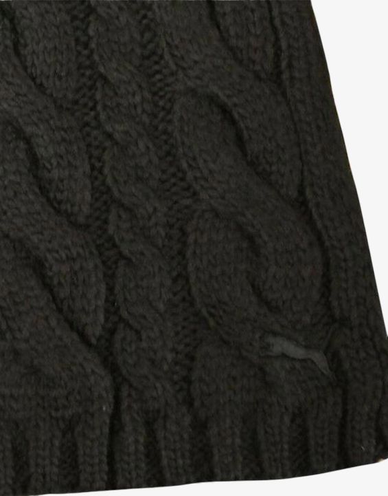 'PUMA Dave Cable Knit Scarf Black