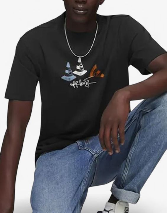 'PUMA Downtown 180 Graphic Tee Black 'PUMA Downtown 180 Graphic Tee Black