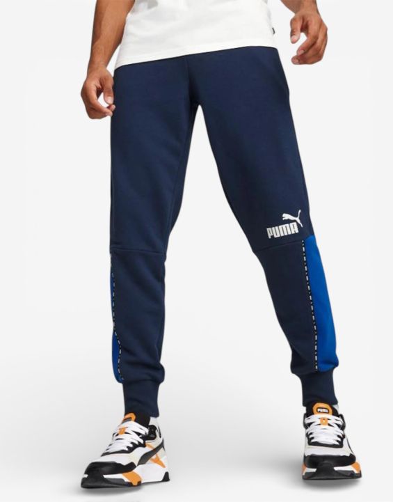 'PUMA Essential Block x Tape Pants Blue
