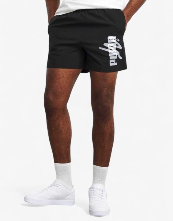 'PUMA Essentials Logo Lab Shorts Black