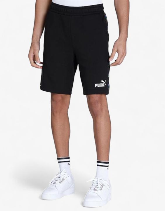'PUMA Essentials Love is Love Tape Shorts Black 'PUMA Essentials Love is Love Tape Shorts Black