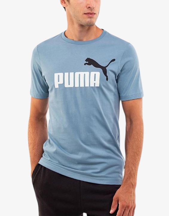 'PUMA Essentials+ 2 Col Logo Tee Blue