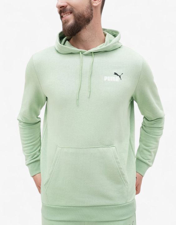 'PUMA Essentials+ 2 Color Logo Hoodie Green