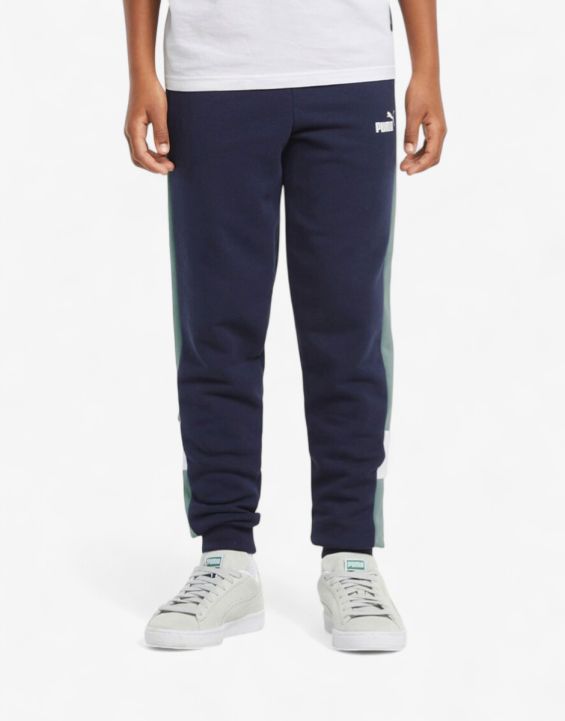 'PUMA Essentials+ Colorblock Pants Navy