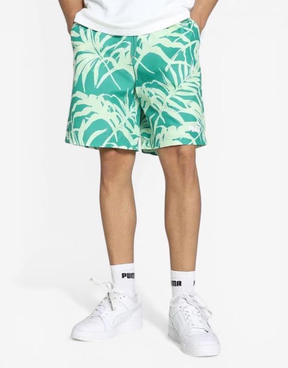 'PUMA Essentials+ Palm Resorts Shorts Green/White